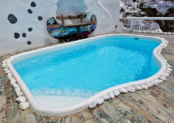 Heated pool at Aspaki Exclusive Hotel