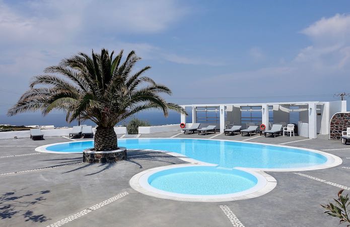 The pool at Anemomilos Hotel