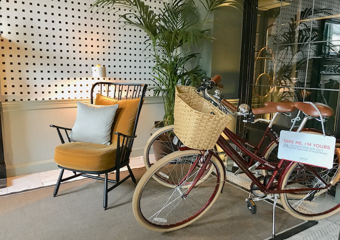Guests can borrow bicycles at the hotel.