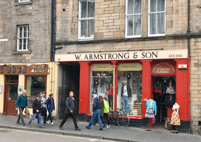 Armstrong sells vintage fashion.