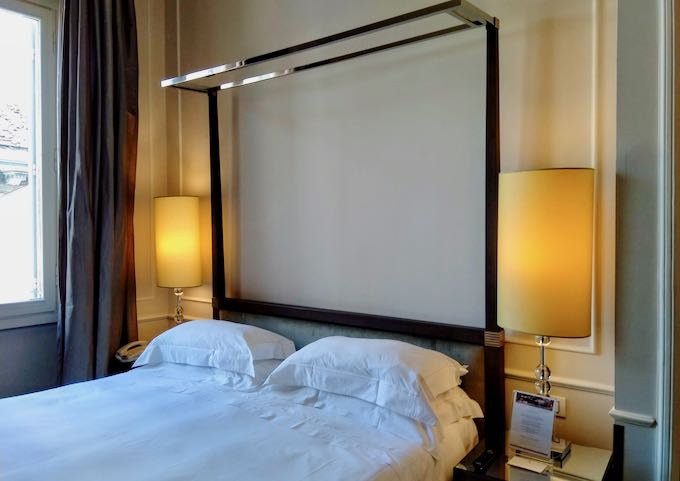 Classic rooms have chrome bed frames.