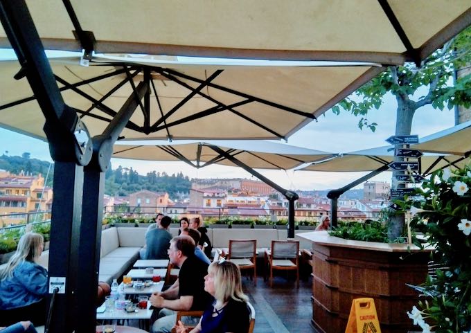 La Terrazza rooftop bar offers fantastic views.