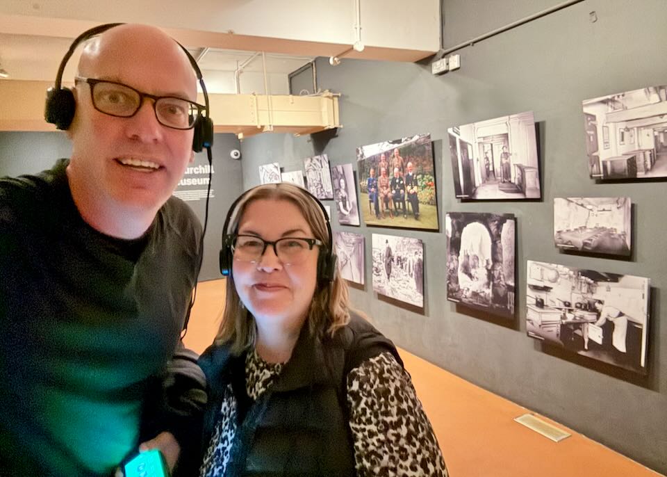 My wife and I in the Churchill War Rooms.