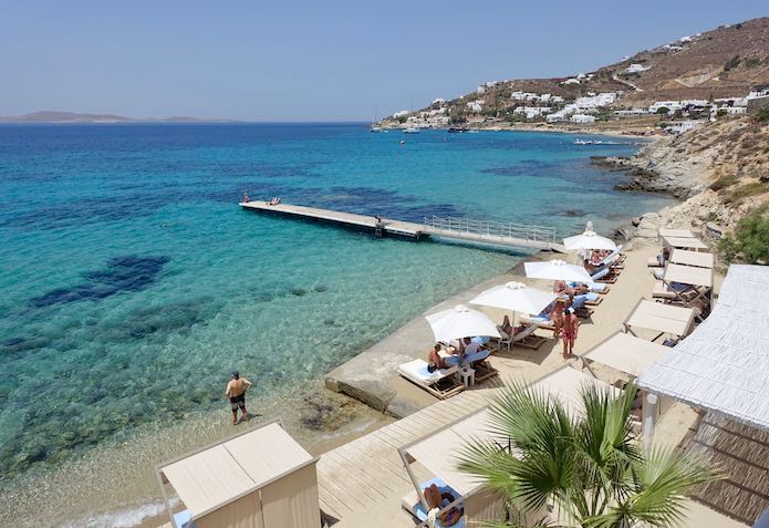 Private beach space at Saint John in Agios Ioannis