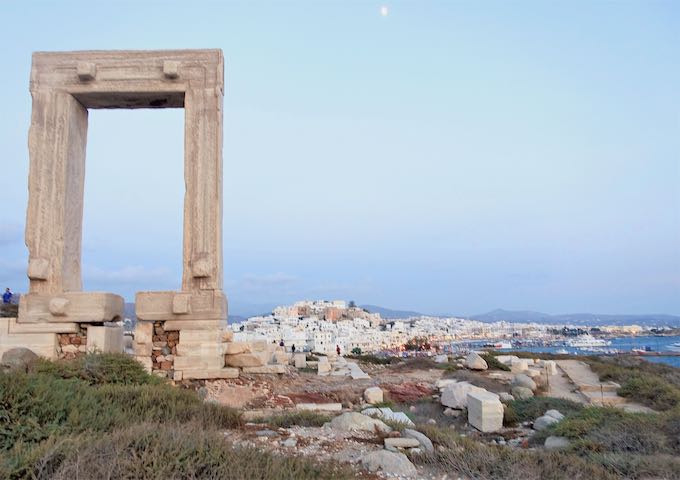 View of Naxos Town from the Apollo Temple ruins