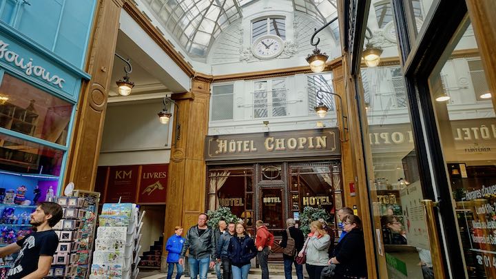 Entrance to Hotel Chopin in the Passage Jouffroy