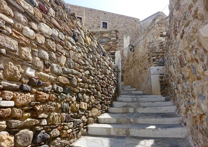 Naxos castle walls and steps