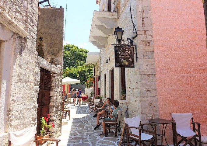 A cafe in Chalki village, Naxos