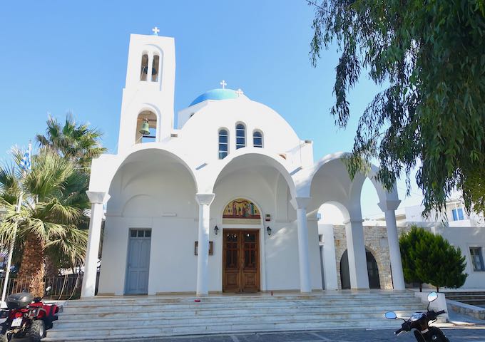 A church on the main street into Naoussa village