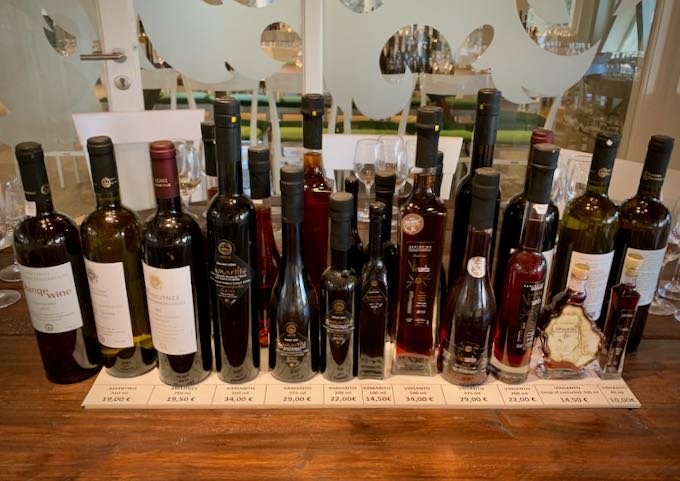a display of wines for sale