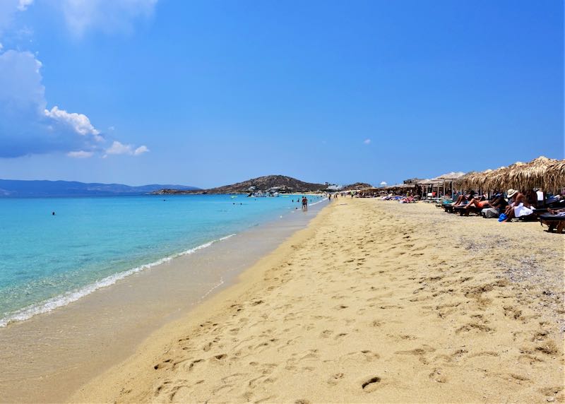 Agios Prokopios Beach in Naxos, Greece.