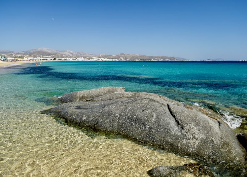 Agios Prokopios Beach in Naxos, Greece.