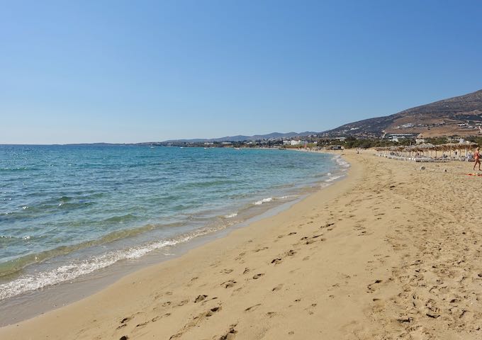 Chrissi Akti Beach in Paros, Greece