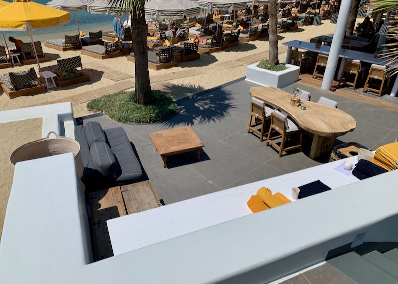 Pasaji Beach Club in Ornos Mykonos for wedding reception.