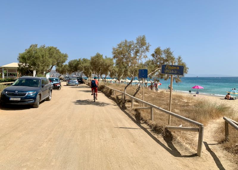 Plaka Beach in Naxos, Greece.