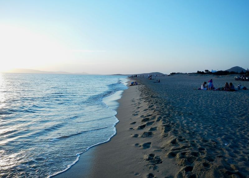 Best beach in Naxos for sunset.