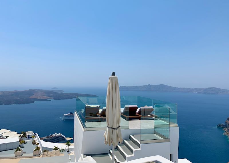 Hotel with Caldera View in Santorini, Greece