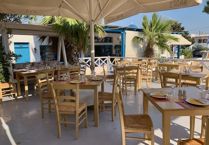 Restaurant in Imerovigli, Santorini.