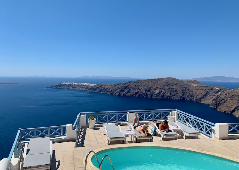 Santorini Hotel with Caldera and Volcano View.
