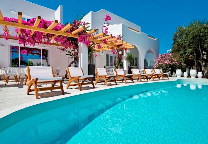 Luxury hotel in Kamari, Santorini.