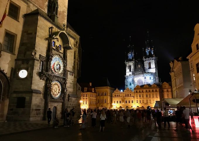 Astronomical Clock is fun to visit at night as well.