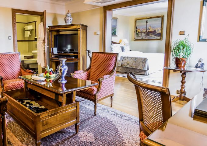 Rudolph II Suite has a large living room.