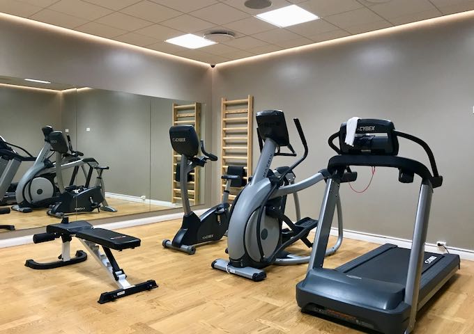 Guests can use the gym at the sister hotel next door.