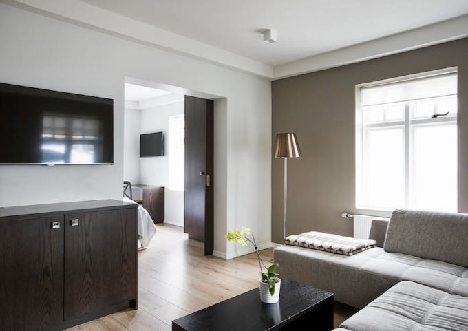 The Family Suite has a large living room.