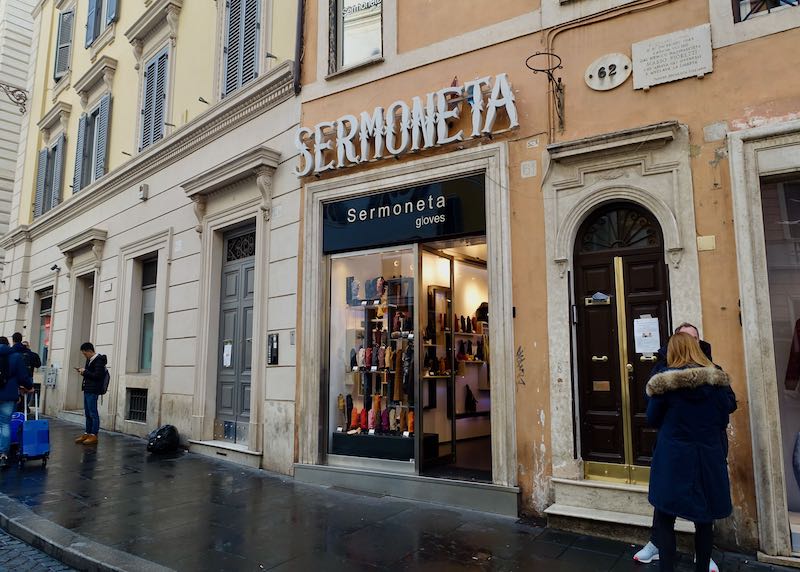 Sermoneta shop in Rome