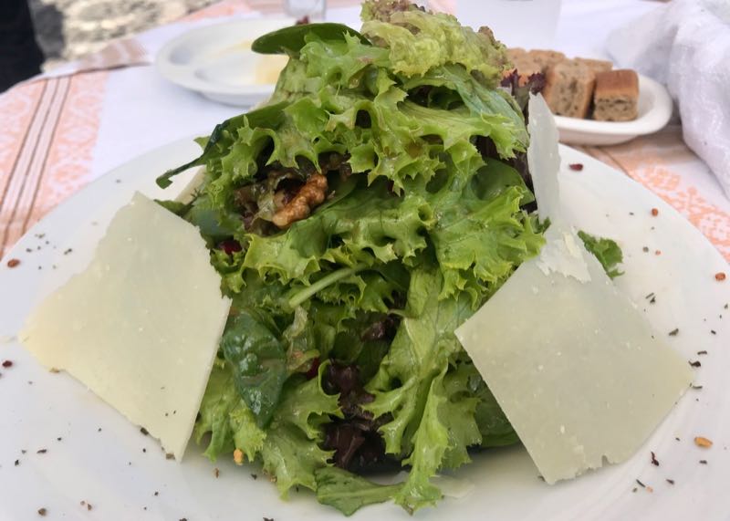 salad at Metaxi Mas restaurant in Santorini