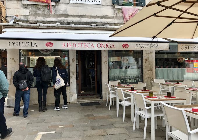 Ristoteca Oniga specializes in Venetian seafood dishes.
