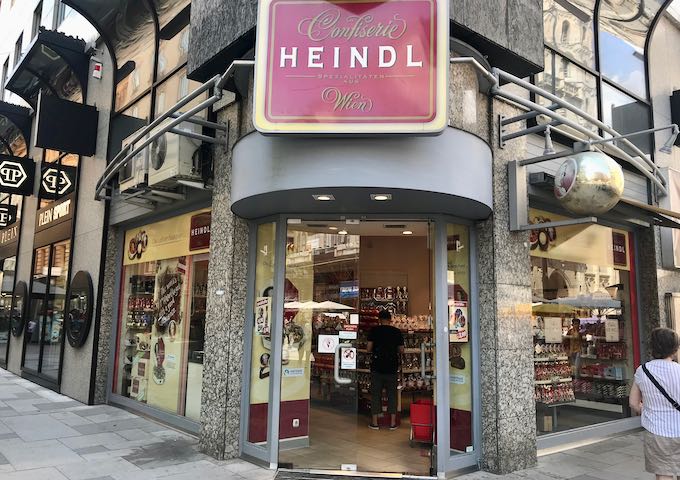 The lovely Heindl chocolate shop is nearby.