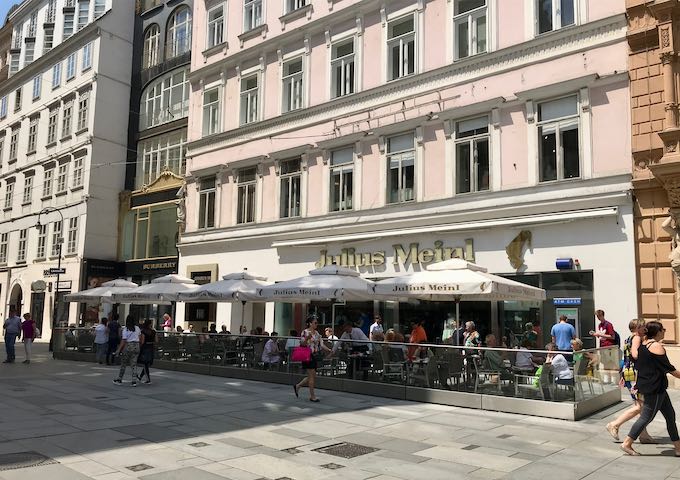 Julius Meinl is a very popular restaurant and wine bar.