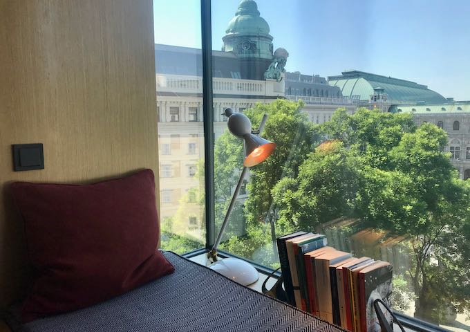 Rooms have cozy nooks to read books or stare outside.