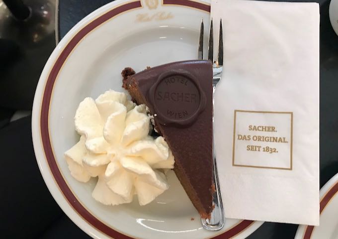 The hotel is the birthplace of the Sacher Torte.