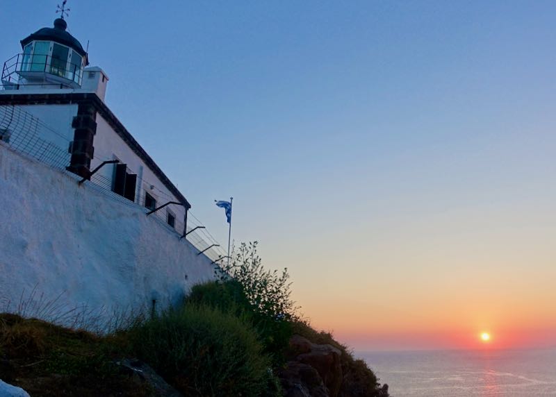 The Akrotiri lighthouse at sunset