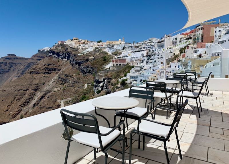 Cori Rigas Suites Fira view from Art Cafe