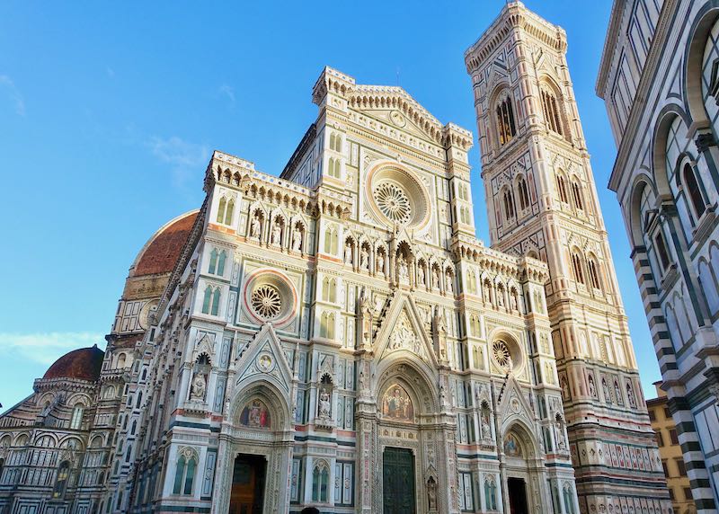 The intricate facade of Florence's Duomo.