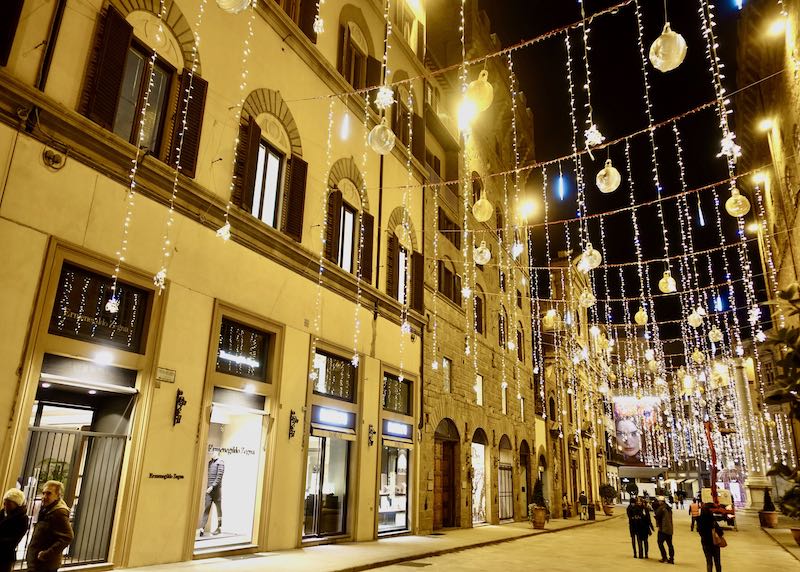 Via de Tornabuoni shopping street in Florence