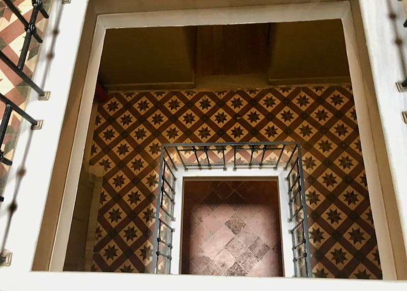 Stairways still have the original tiles.
