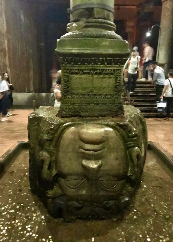 The Basilica Cistern has a cool Medusa pillar.