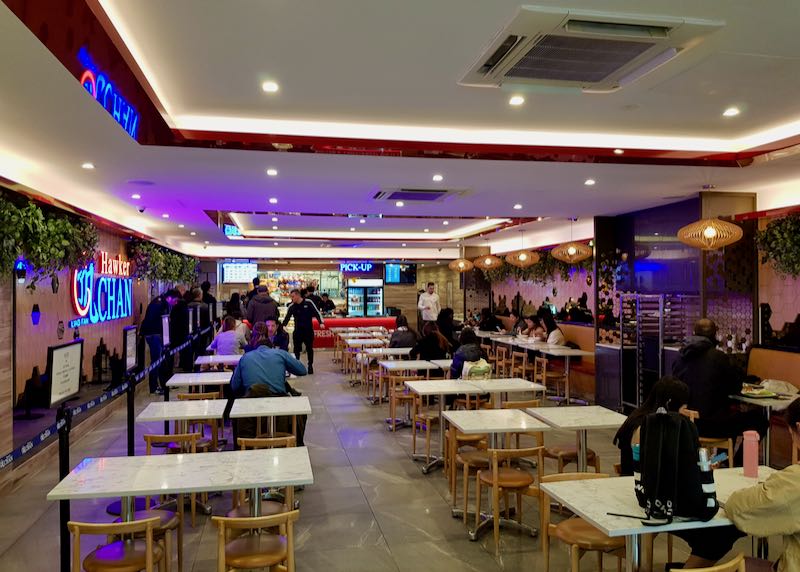 Hawker Chan nearby is a famous Singapore brand.