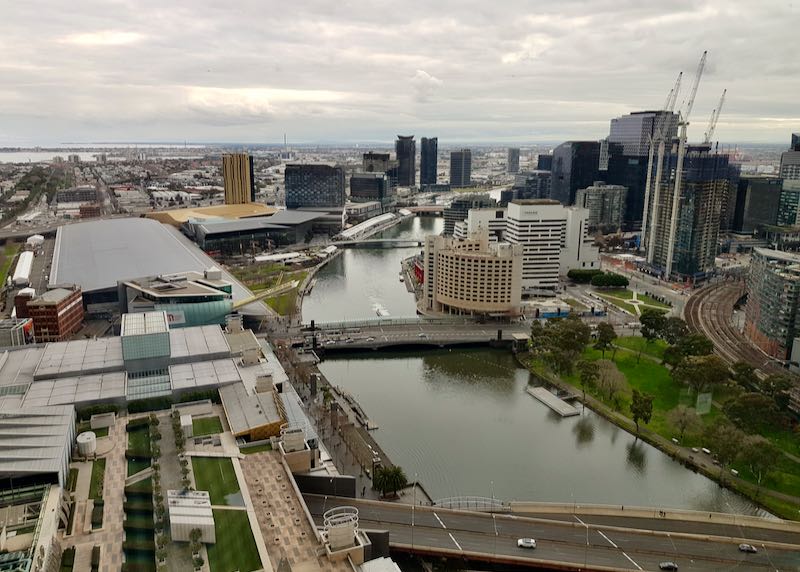 Across the Yarra River is the city center.