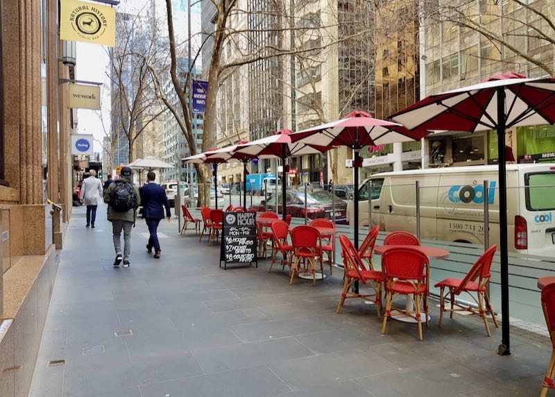 Collins Street has several good eateries.