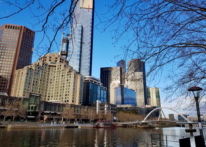 The hotel is located by the Yarra River.