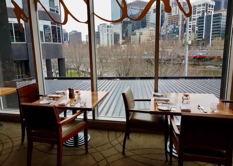 Melba restaurant offers a great river view.