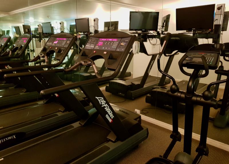 The gym is well-equipped.