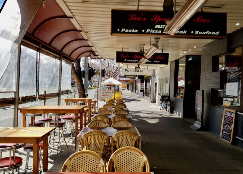Leo's Spaghetti Bar offers outdoor seating.