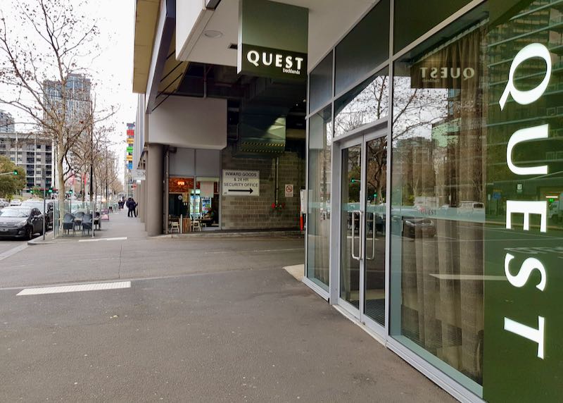 The entrance is unassuming.
