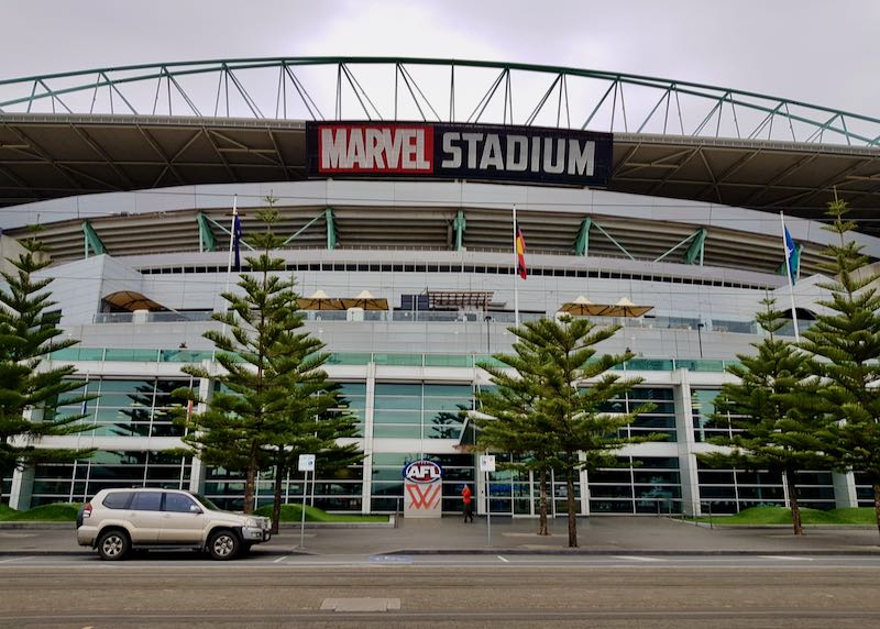 Marvel Stadium is popular on weekends.